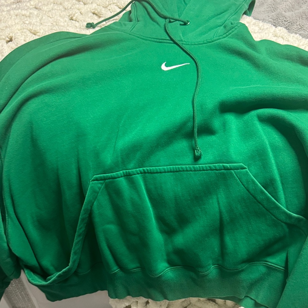 Nike Emerald Hoodie with White Swoosh